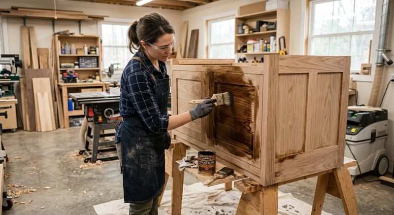 Built In Cabinetry Staining in Dayton, OH