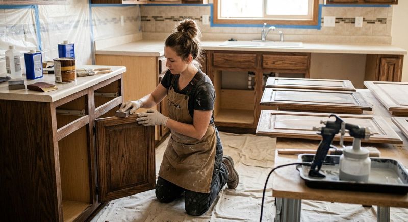 Kitchen Cupboard Refinishing in Bloomington, IN